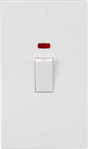 Knightsbridge 45A DP Switch with Neon Indicator, White Rocker