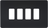 Screwless 4G Grid Faceplate - Matt Black