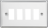 4G Grid Faceplate - Rounded Edge Polished Chrome
