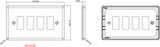 4G Grid Faceplate - Rounded Edge Polished Chrome Side View