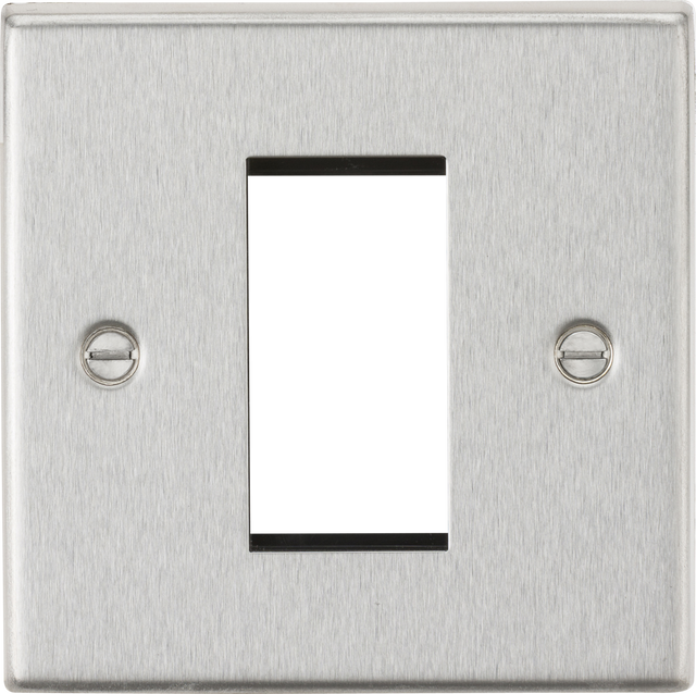1G Modular Faceplate - Brushed Chrome for Euro Modules
