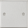 1G Blanking Plate - Square Edge Brushed Chrome