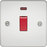 Polished Chrome 45A DP Switch with Neon - 1 Gang