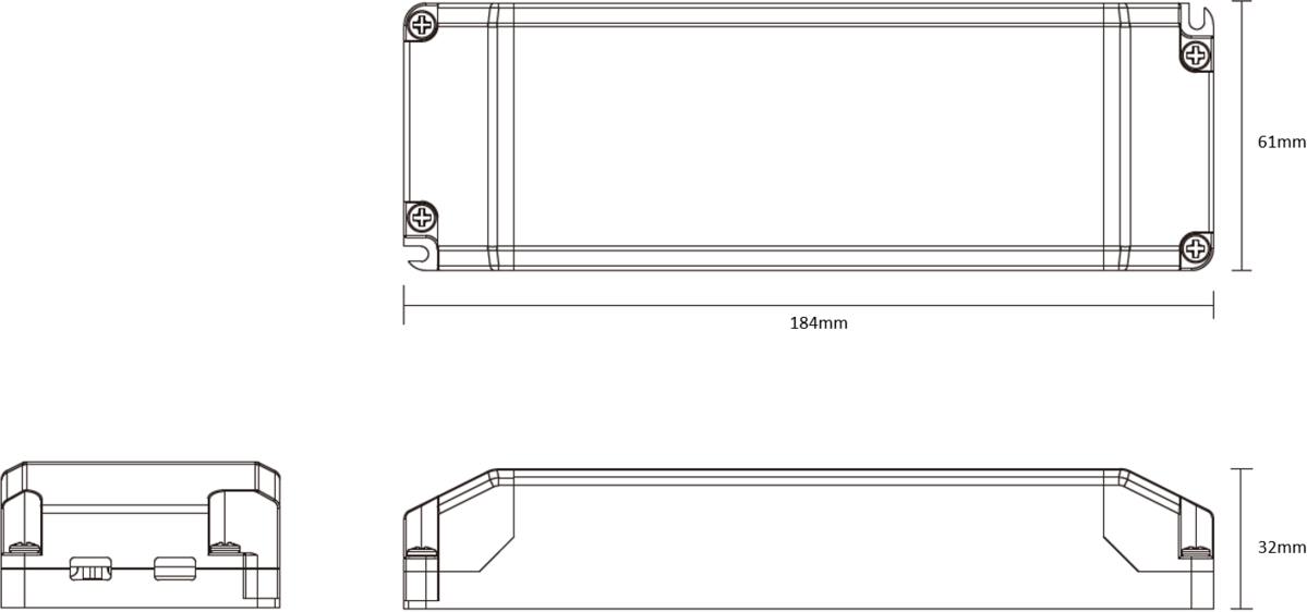 IP20 12V 75W DC LED Driver - Alternate View