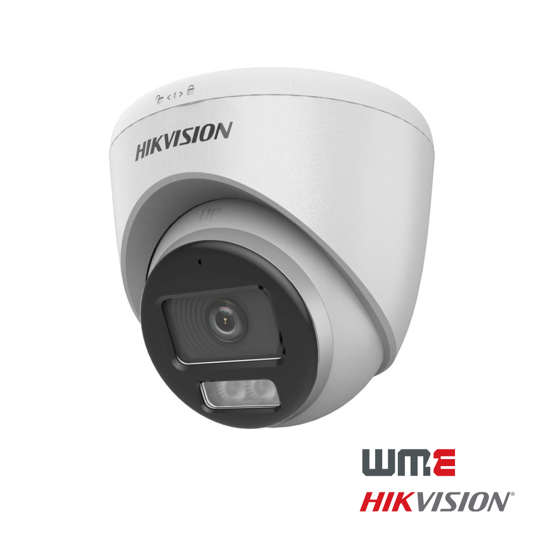 HikVision: DS-2CE72KF0T-LFS(2.8mm), 3K ColorVu Smart Hybrid Light Fixed Turret Camera, 40m IR, IP67