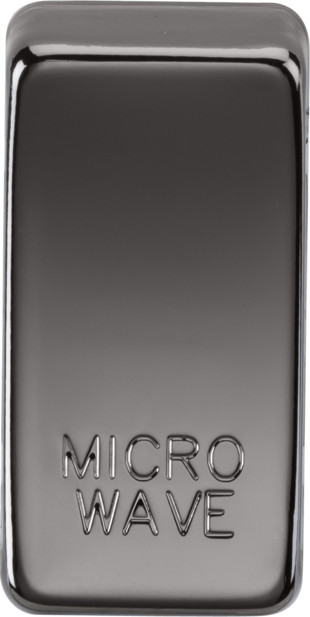 Switch Cover Marked MICROWAVE - Black Nickel