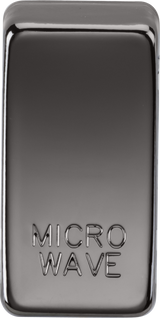 Switch Cover Marked MICROWAVE - Black Nickel