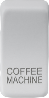 ML Accessories Switch Cover 'Marked COFFEE MACHINE' - Matt White