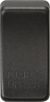 Switch cover marked TUMBLE DRYER in Smoked Bronze