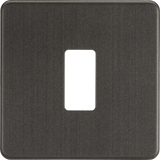 Screwless 1G Grid Faceplate - Smoked Bronze