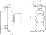6A 1G 2-way Dummy Dimmer Module - Smoked Bronze Image 2