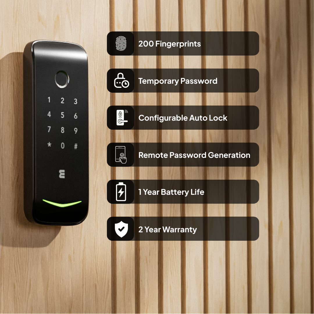 WME DL2 Smart Door Lock – Wi-Fi Voice Fingerprint Keypad (Alexa/Google)