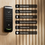 WME DL2 Smart Door Lock – Wi-Fi Voice Fingerprint Keypad (Alexa/Google)