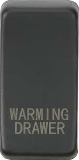 Switch cover marked WARMING DRAWER - Anthracite