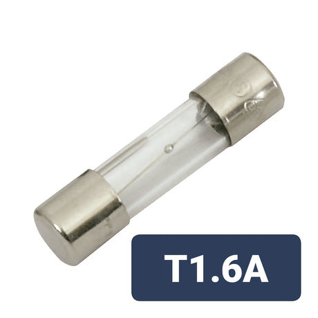 Mercury 787.012UK 20mm slow-blow glass fuse 1.6A