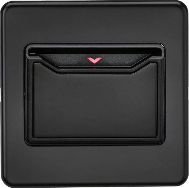 32A 1G Key Card Switch - Matt Black