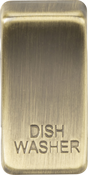 Switch Cover marked DISHWASHER in Antique Brass Finish