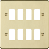 Brushed Brass 8G Grid Faceplate - ML Accessories