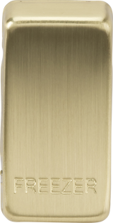 Switch Cover 'Marked FREEZER' - Brushed Brass