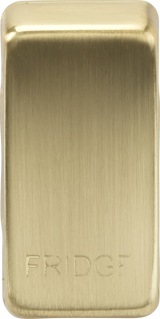 Switch Cover 'Marked FRIDGE' - Brushed Brass