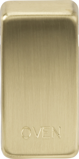 Switch Cover Marked OVEN - Brushed Brass