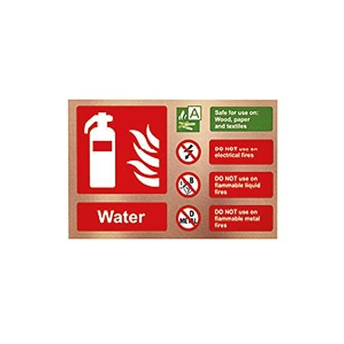 Bull A1237D copper water sign for fire safety equipment