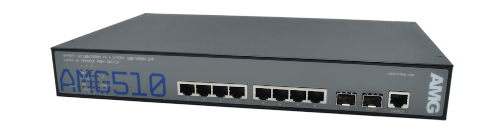 AMG Systems AMG510-8GAT-2S-P210 Commercial 10 Port Managed PoE Switch