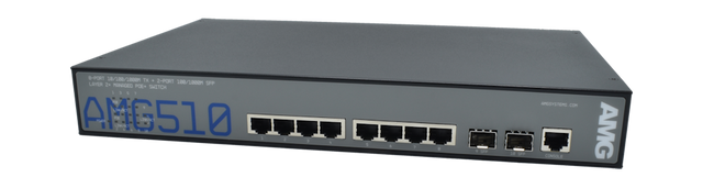 AMG Systems AMG510-8GAT-2S-P210 Commercial 10 Port Managed PoE Switch