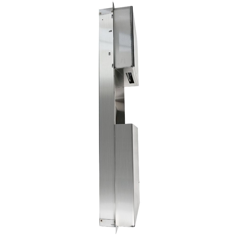 B-3974 Recessed Convertible Automatic, Universal Roll Towel Dispenser Equipped with LED Light/Waste Bin