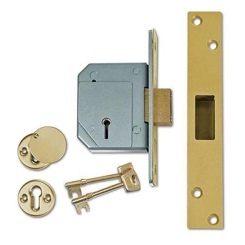 Union B-3G114-SC-67 deadbolt, silver