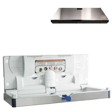 BC100EH-SS Dolphin Type 304 Stainless Steel Cover Horizontal Baby Changing Station