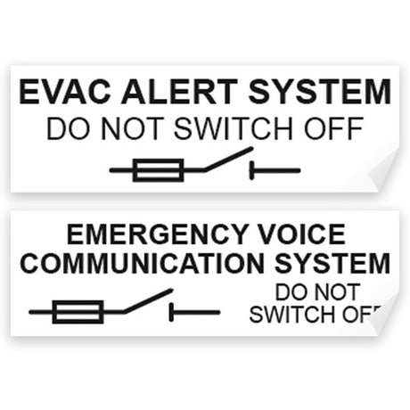 C-TEC BF326/LABEL label for fire relays and power