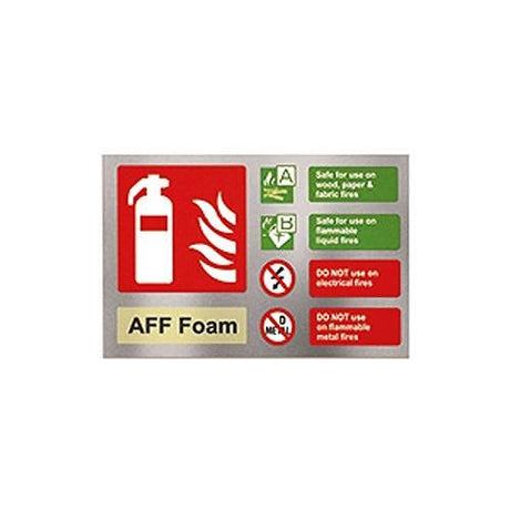 Bull C1234D foam sign for fire safety equipment