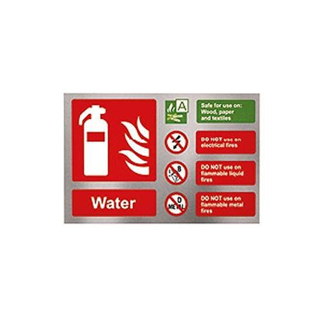 Bull C1237D water sign for fire safety equipment