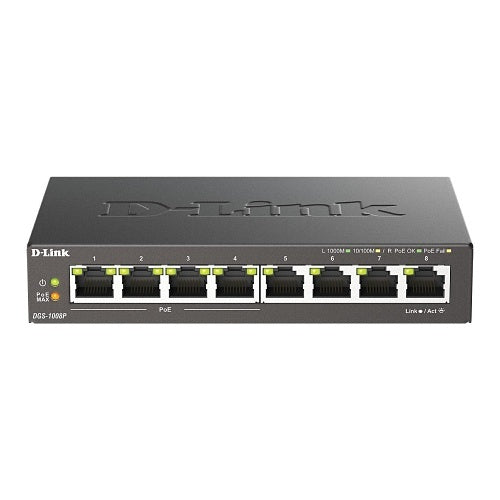 D-Link DGS-1008P-B gigabit PoE+ switch