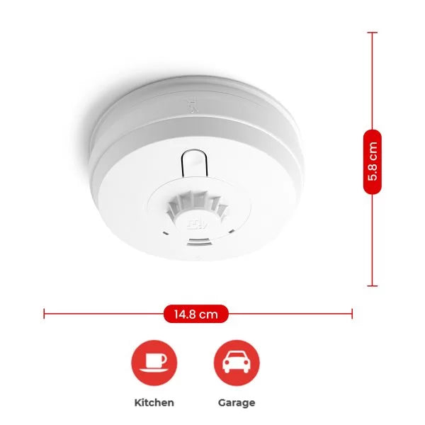Aico Ei144e Heat Alarm – Mains Powered with Battery Backup – SKU: Ei144e