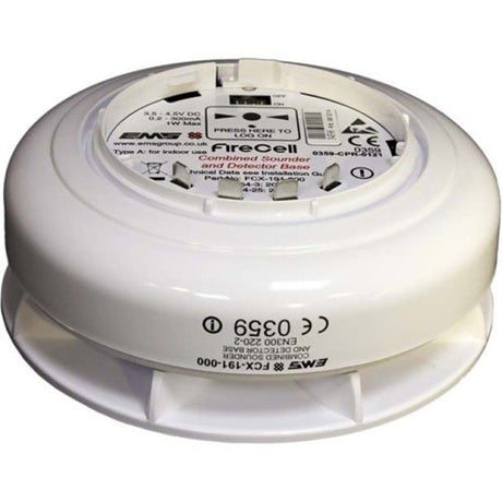 EMS FCX-191-000 sounder detector base