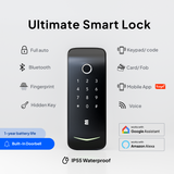 WME DL2 Smart Door Lock – Wi-Fi Voice Fingerprint Keypad (Alexa/Google)