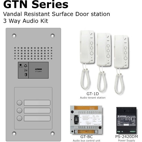 Aiphone GT-3D/ASS panel, silver