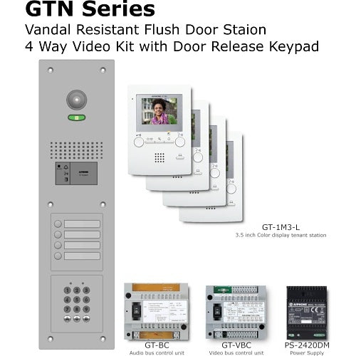 Aiphone GT-4M3/VFS+AC10U door station kit
