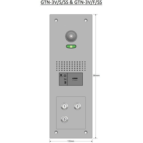 Aiphone GTN-3V/F/SS flush video panel