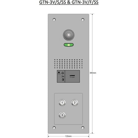Aiphone GTN-3V/S/SS surface video panel