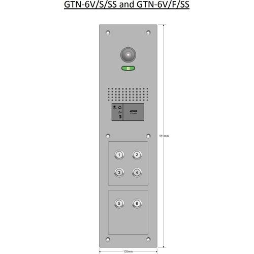 Aiphone GTN-6V/S/SS surface video panel