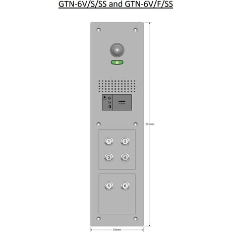 Aiphone GTN-6V/S/SS surface video panel
