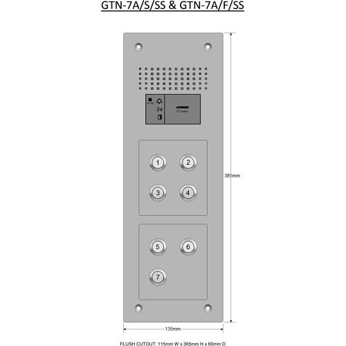 Aiphone GTN-7A/F/SS flush audio panel