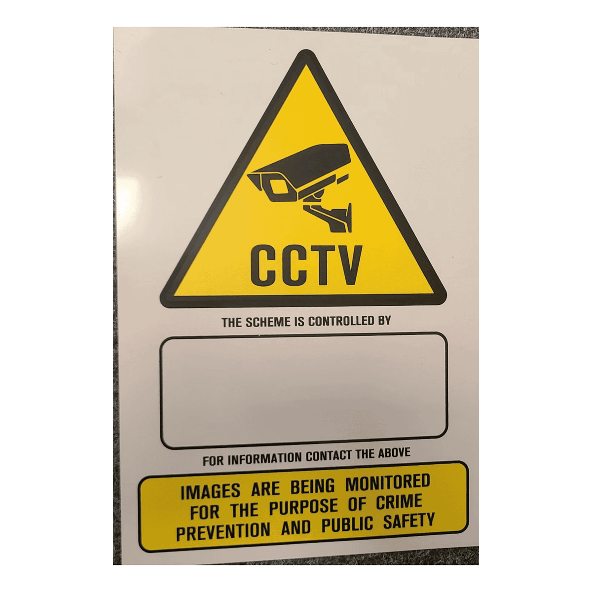 Dynamic A4 Warning Sign