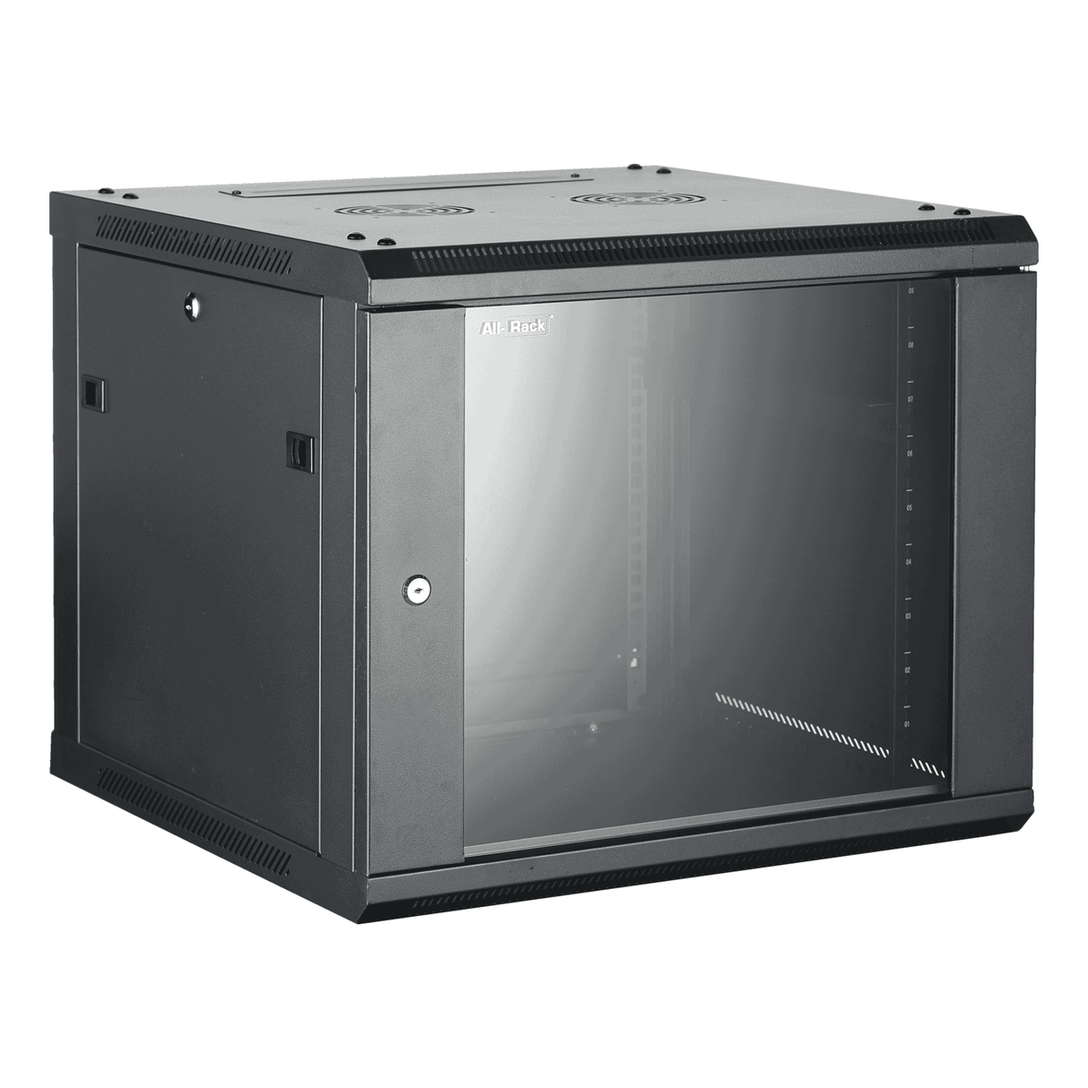 All-Rack CAB6WB600BLK 6U 600mm Deep Wall Mount Cabinet, Black