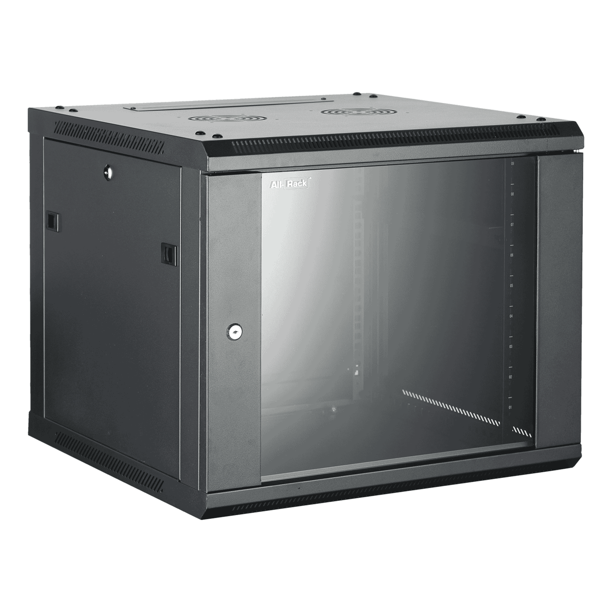 All-Rack 9U Wall-Mount Network Cabinet, 600×550mm, Glass Door ...