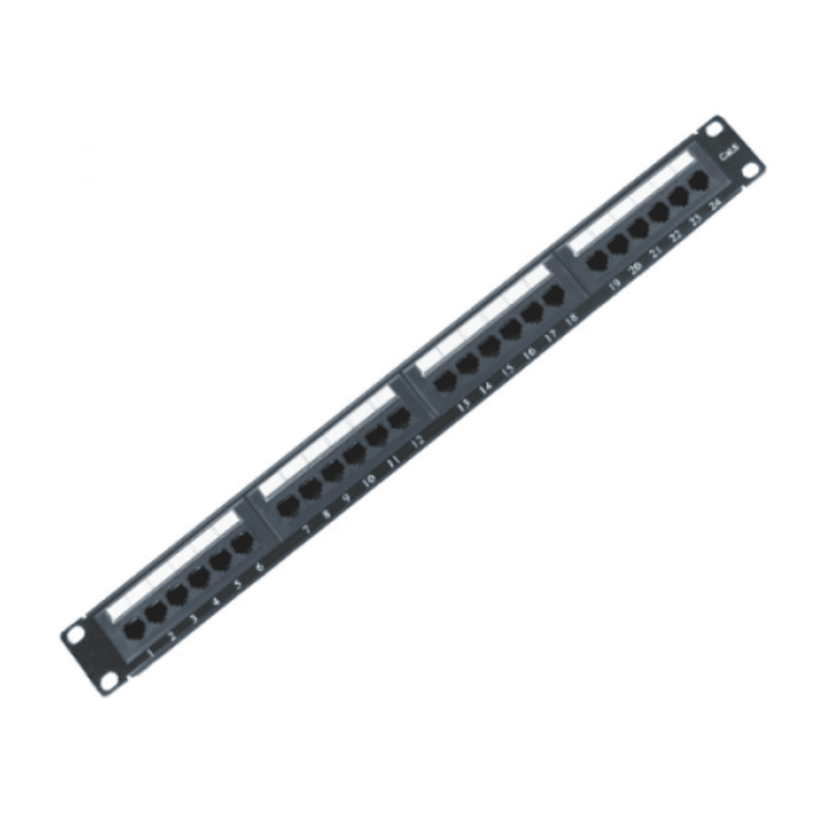 All‑Rack 24‑Port Cat6 Patch Panel, Rear IDC, 1U 19