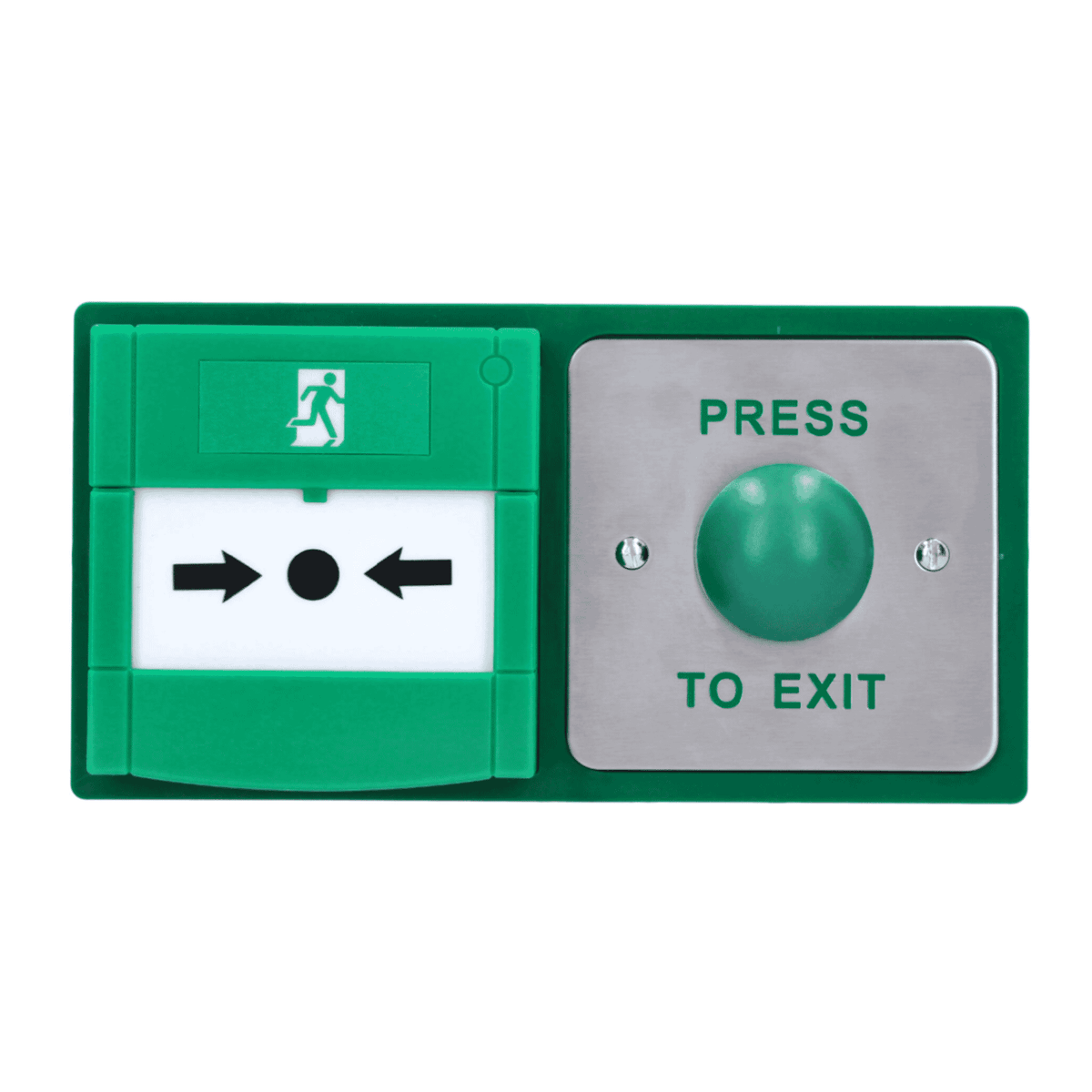 Compact Rte Button Combined Green‑Dome RTE Push Button & Resettable Double‑Pole Emergency ...